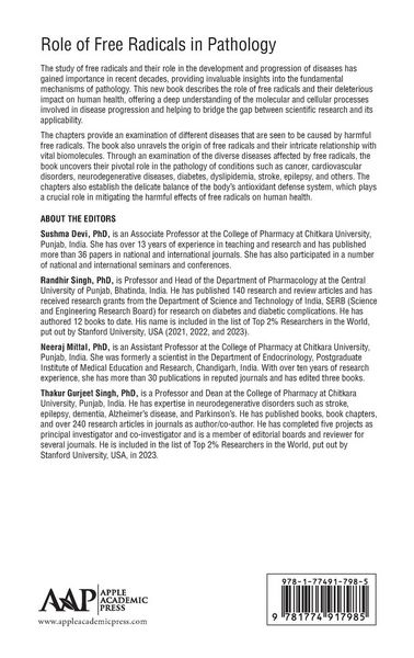 Produktbild: Role of Free Radicals in Pathology