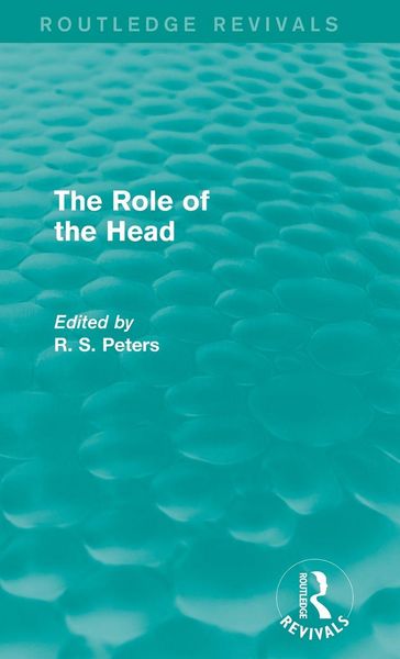 Produktbild: The Role of the Head (Routledge Revivals)