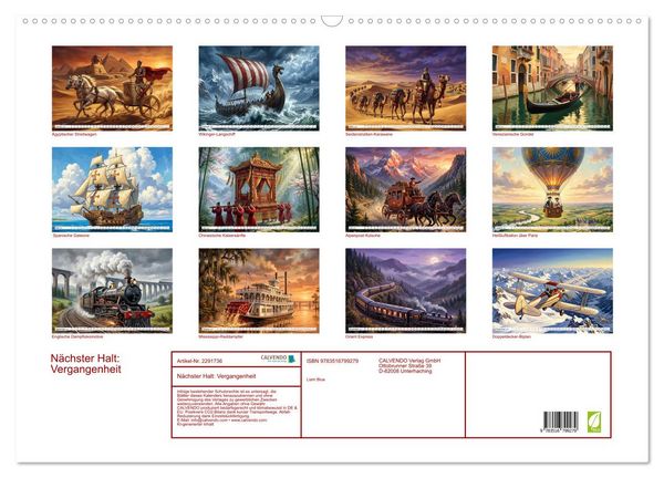 Produktbild: N&auml;chster Halt: Vergangenheit (Wandkalender 2027 DIN A2 quer), CALVENDO Monatskalender