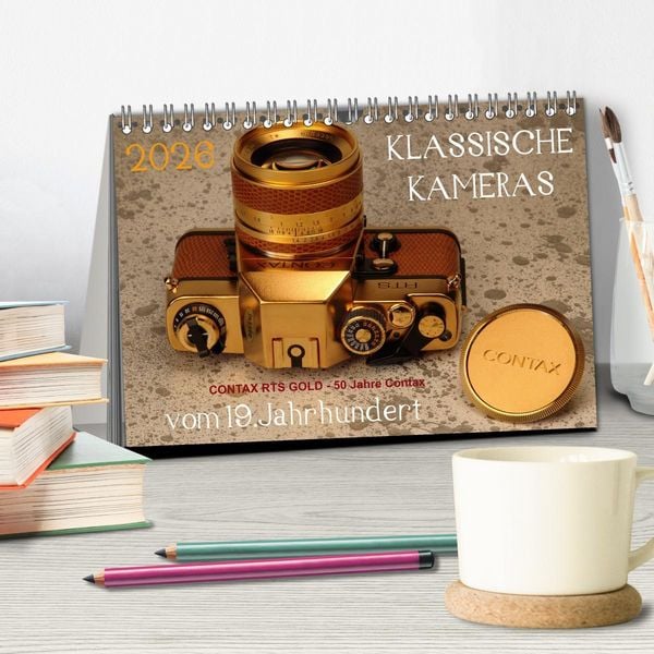 Produktbild: KLASSISCHE KAMERAS vom 19.Jahrhundert (Tischkalender 2026 DIN A5 quer), CALVENDO Monatskalender