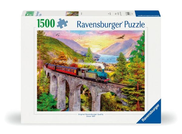 Erwachsenenpuzzle 1500 Teile - Zugfahrt im Herbst