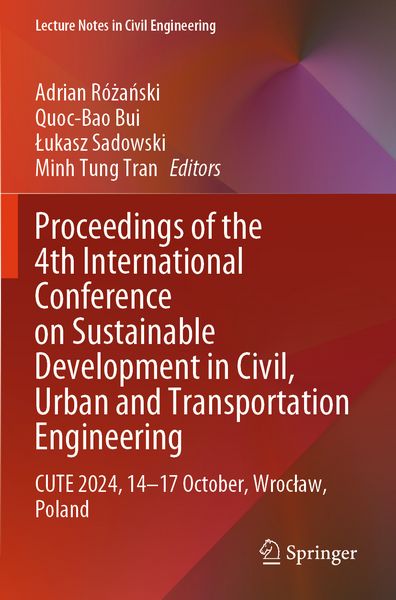 Produktbild: Proceedings of the 4th International Conference on Sustainable Development in Civil, Urban and Transportation Engineering