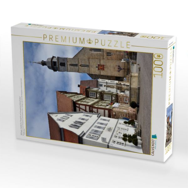 Produktbild: CALVENDO Puzzle B&ouml;blingen, Stadtkirche. Fotografie auf Leinwand von Nicola Furkert | 1000 Teile Lege-Gr&ouml;&szlig;e 64x48cm Foto-Puzzle f&uuml;r gl&uuml;ckliche Stunden