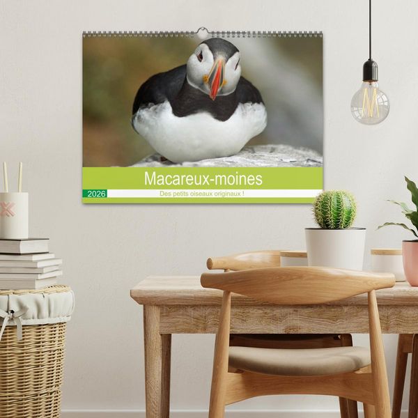 Produktbild: Macareux-moines Des petits oiseaux originaux! (Calendrier mural 2026 DIN A3 vertical), CALVENDO calendrier mensuel
