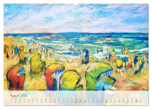 Produktbild: Gemalter K&uuml;stenzauber - Mit Pinsel und Farbe entlang der deutschen K&uuml;ste (hochwertiger Premium Wandkalender 2026 DIN A2 quer), Kunstdruck in Hochglanz