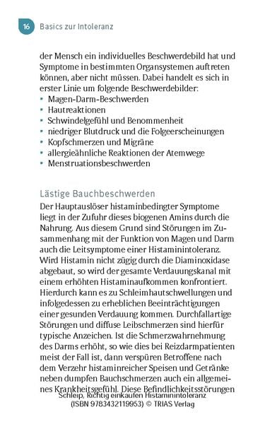 Produktbild: Richtig einkaufen Histamin-Intoleranz