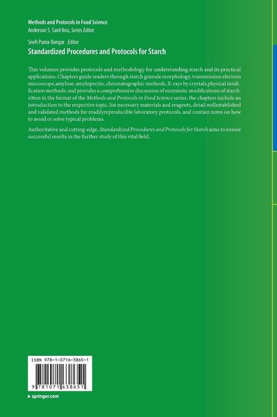Produktbild: Standardized Procedures and Protocols for Starch