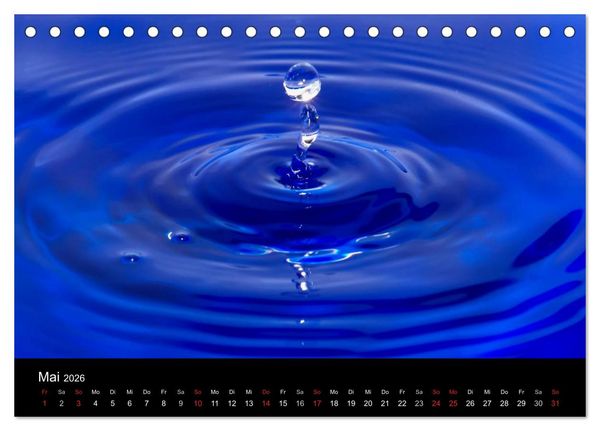 Produktbild: Wassertropfen (Tischkalender 2026 DIN A5 quer), CALVENDO Monatskalender