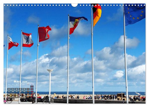 Produktbild: L&uuml;becker Bucht Strand - Sport - Flair (Wandkalender 2026 DIN A3 quer), CALVENDO Monatskalender