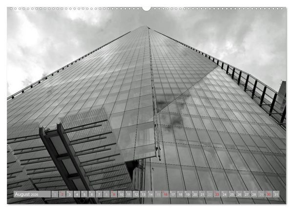 Produktbild: London in Schwarz-Wei&szlig; (hochwertiger Premium Wandkalender 2026 DIN A2 quer), Kunstdruck in Hochglanz