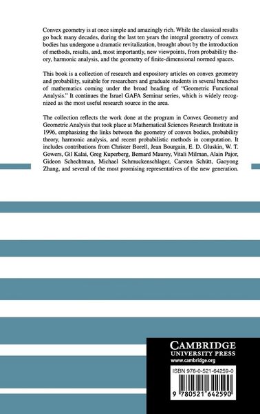 Produktbild: Convex Geometric Analysis