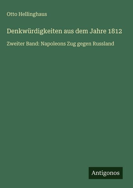 Produktbild: Denkw&uuml;rdigkeiten aus dem Jahre 1812