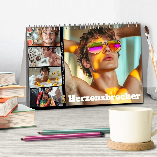 Produktbild: Herzensbrecher (Tischkalender 2026 DIN A5 quer), CALVENDO Monatskalender