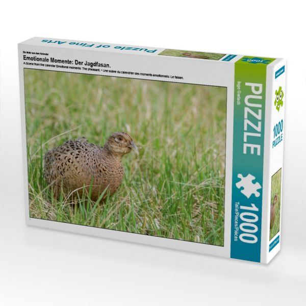 Produktbild: CALVENDO Puzzle Ein Motiv aus dem Kalender Emotionale Momente: Der Jagdfasan. | 1000 Teile Lege-Gr&ouml;&szlig;e 64x48cm Foto-Puzzle f&uuml;r gl&uuml;ckliche Stunden