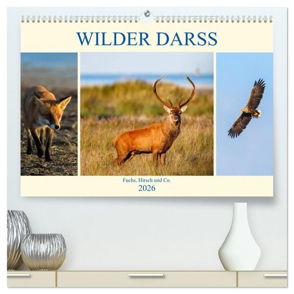 Produktbild: Wilder Dar&szlig; - Fuchs, Hirsch und Co. 2026 (hochwertiger Premium Wandkalender 2026 DIN A2 quer), Kunstdruck in Hochglanz