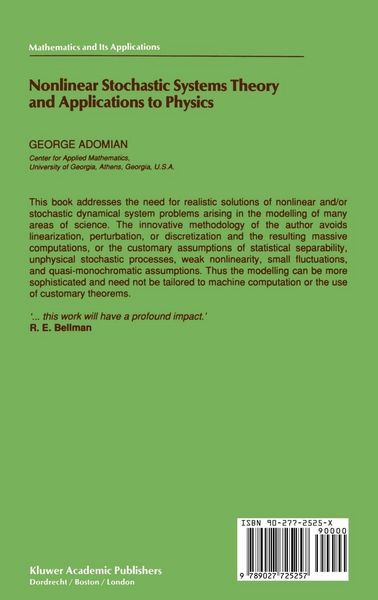 Produktbild: Nonlinear Stochastic Systems Theory and Applications to Physics