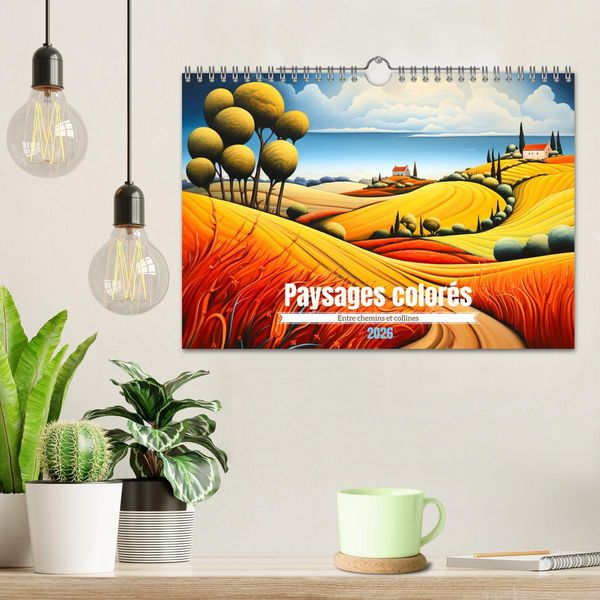 Produktbild: Paysages color&eacute;s (Calendrier mural 2026 DIN A4 vertical), CALVENDO calendrier mensuel