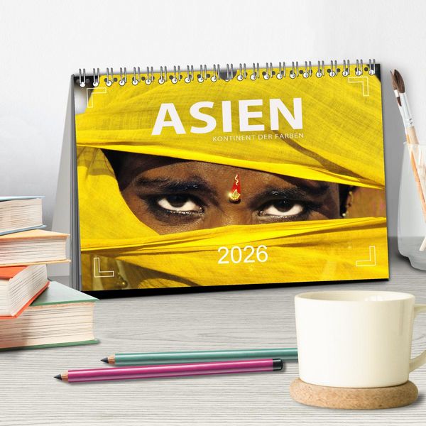 Produktbild: Asien - Kontinent der Farben (Tischkalender 2026 DIN A5 quer), CALVENDO Monatskalender