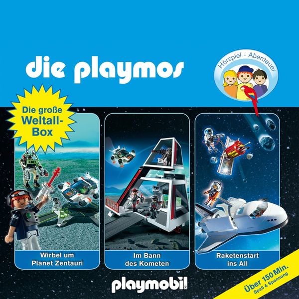Produktbild: Die Playmos - Das Original Playmobil H&ouml;rspiel, Die gro&szlig;e Weltall-Box: Folgen 29, 36, 48