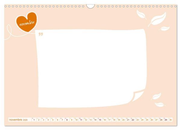 Produktbild: 12 d&eacute;clarations d'amour - calendrier de bricolage (Calendrier mural 2026 DIN A3 vertical), CALVENDO calendrier mensuel