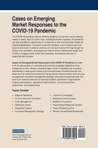 Produktbild: Cases on Emerging Market Responses to the COVID-19 Pandemic