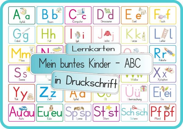 Mein buntes Kinder-ABC Druckschrift mit Umlauten, Doppellauten und Sp, St, Sch und Pf, Sonstige von Helga Momm, E & Z Verlag GmbH