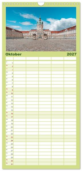 Produktbild: Familienplaner 2027 - Berlin rund ums Jahr mit 5 Spalten (Wandkalender, 21 x 45 cm) CALVENDO