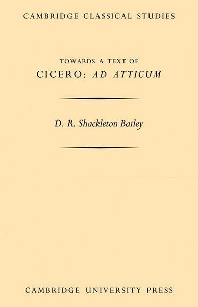 Produktbild: Towards a Text of Cicero 'ad Atticum'