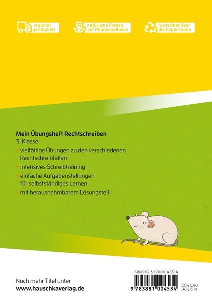 Produktbild: Mein &Uuml;bungsheft Rechtschreiben 3. Klasse