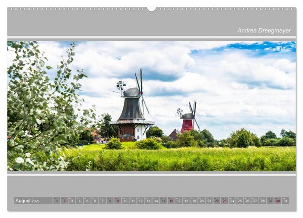 Produktbild: Greetsiel-Panorama (hochwertiger Premium Wandkalender 2026 DIN A2 quer), Kunstdruck in Hochglanz