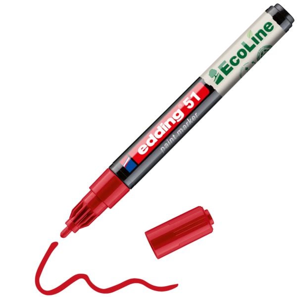 Produktbild: Edding 51 EcoLine 4-51-002 Lackmarker Rot 1 mm, 2mm