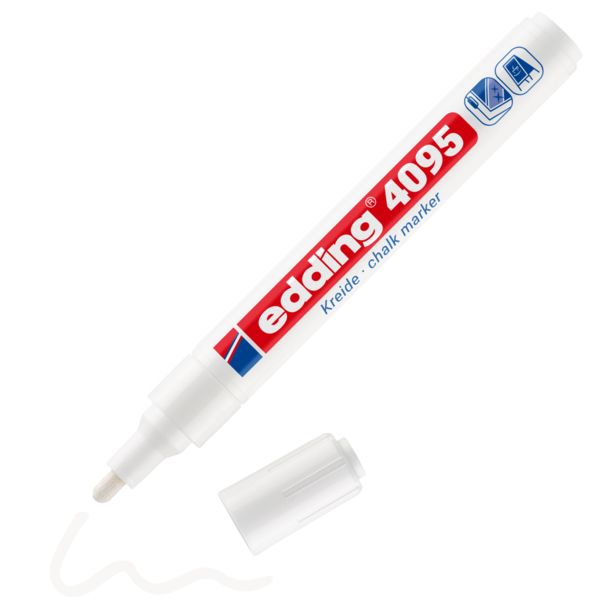 Produktbild: edding 4095 Kreidemarker Window Marker 2-3mm wei&szlig;