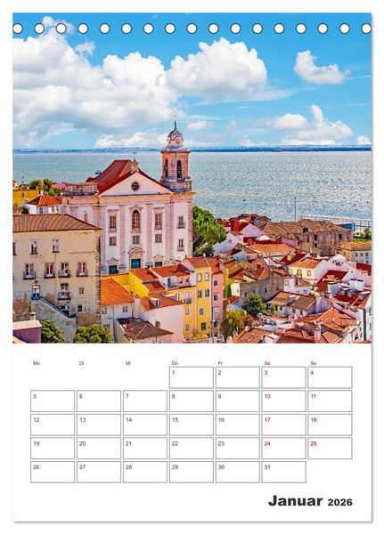 Produktbild: Lissabon - ein Traumreiseziel (Tischkalender 2026 DIN A5 hoch), CALVENDO Monatskalender