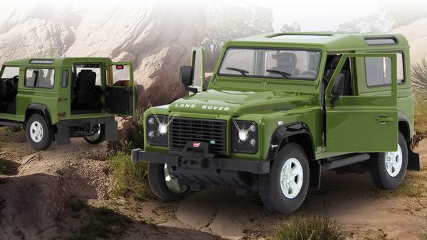 Produktbild: Jamara Land Rover Defender 1:14 gr&uuml;n T&uuml;r manuell 40MHz