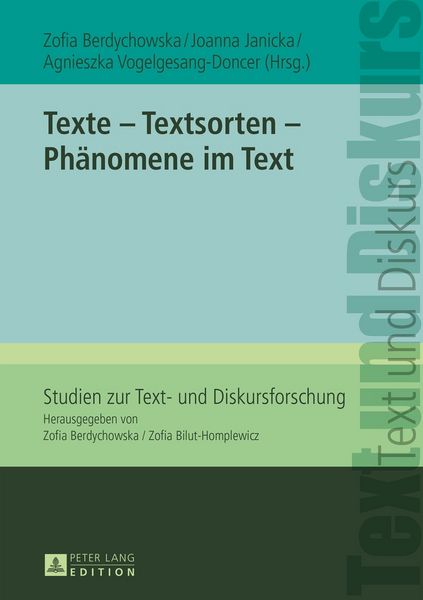Produktbild: Texte &ndash; Textsorten &ndash; Ph&auml;nomene im Text
