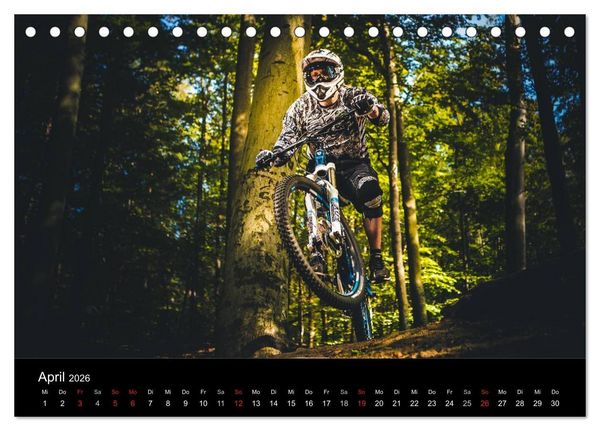 Produktbild: Mountainbike Action (Tischkalender 2026 DIN A5 quer), CALVENDO Monatskalender
