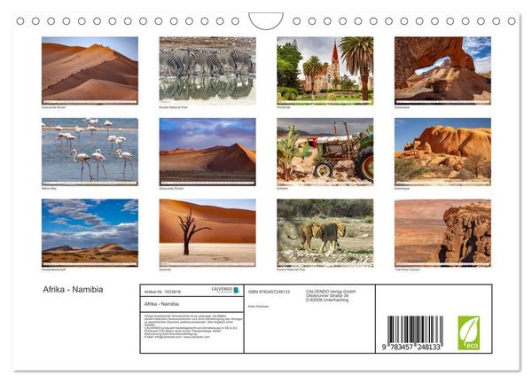 Produktbild: Afrika - Namibia (Wandkalender 2026 DIN A4 quer), CALVENDO Monatskalender