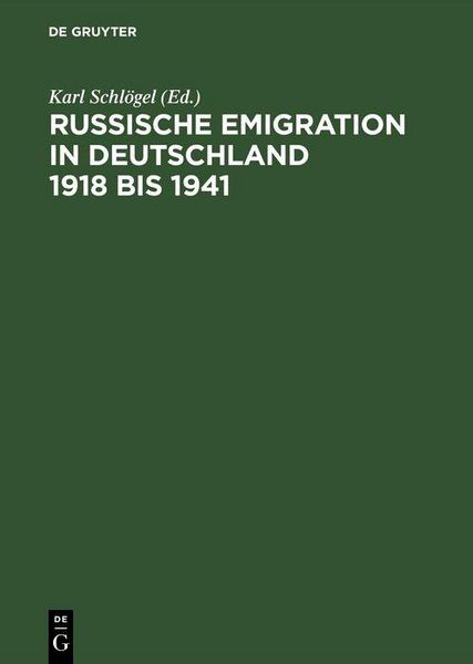Produktbild: Russische Emigration in Deutschland 1918 bis 1941