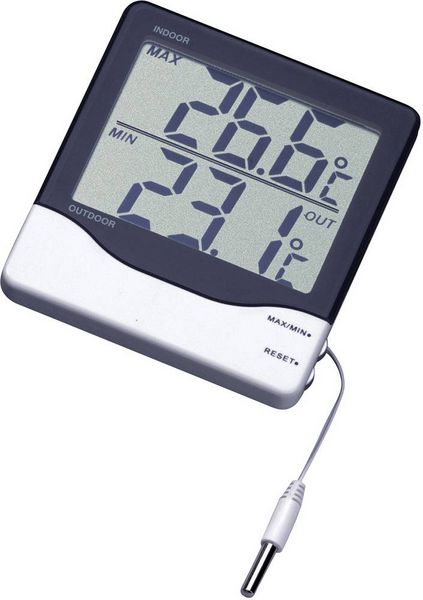 Produktbild: TFA Dostmann Kabelgebundenes Thermometer Schwarz-Wei&szlig; 30.1011.K