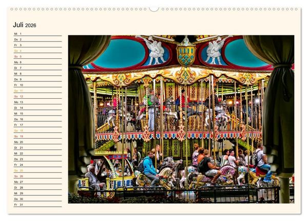 Produktbild: Karussell - Nostalgie (Wandkalender 2026 DIN A2 quer), CALVENDO Monatskalender