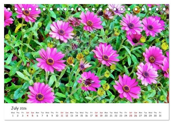 Produktbild: Vivacious Florals (Desk Calendar 2026 DIN A5 landscape), CALVENDO 12 Month DeskCalendar