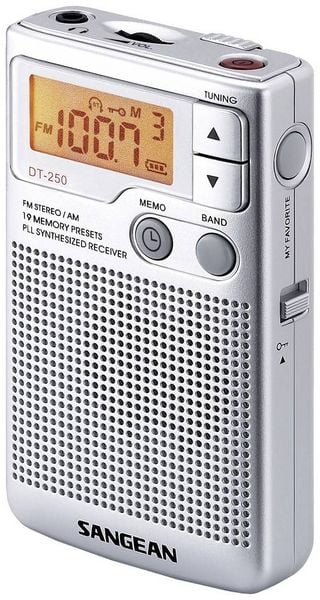 Produktbild: Sangean Pocket 250 Taschenradio UKW, MW Silber