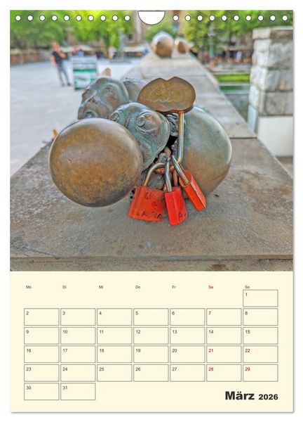 Produktbild: Ljubljana Sloweniens Hauptstadt (Wandkalender 2026 DIN A4 hoch), CALVENDO Monatskalender