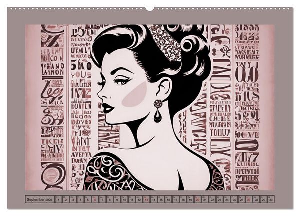 Produktbild: Frauenbilder im Wandel der Zeiten (hochwertiger Premium Wandkalender 2026 DIN A2 quer), Kunstdruck in Hochglanz