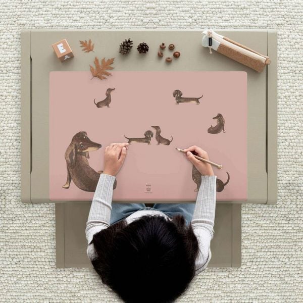 Produktbild: Scriptum Schreibtischunterlage f&uuml;r Kinder Dackel berry - 60 x 40 cm - aus premium Vinyl