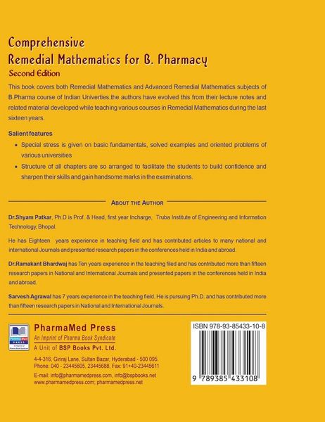 Produktbild: Comprehensive Remedial Mathematics for Pharmacy