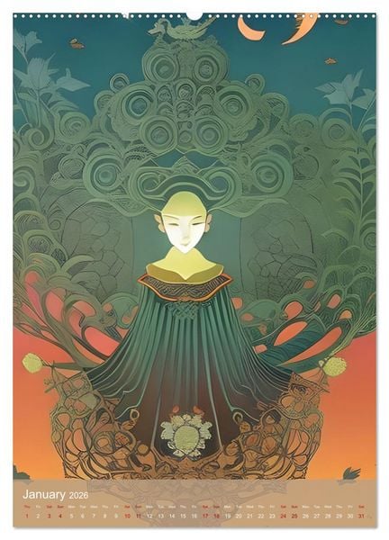 Produktbild: Hidden Beauty (High Quality Premium Wall Calendar 2026 DIN A2 portrait),CALVENDO 12 Month Wall Calendar
