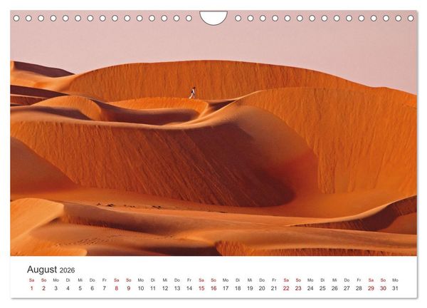 Produktbild: Die D&uuml;nen in der W&uuml;ste von Abu Dhabi (Wandkalender 2026 DIN A4 quer), CALVENDO Monatskalender