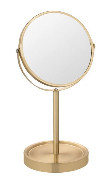 Standspiegel Mod. Alata Gold matt, Ø 17 cm, mit 3-fach Vergrößerung kaufen