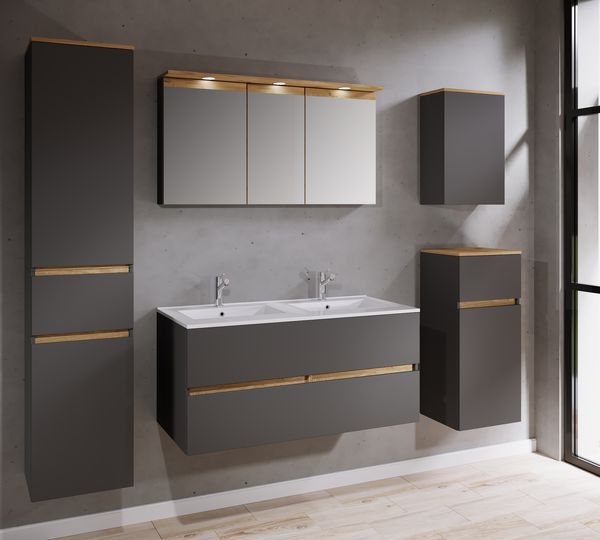 Produktbild: 6 tlg. Badm&ouml;bel-Set mit Waschbecken Cosila-I 111cm